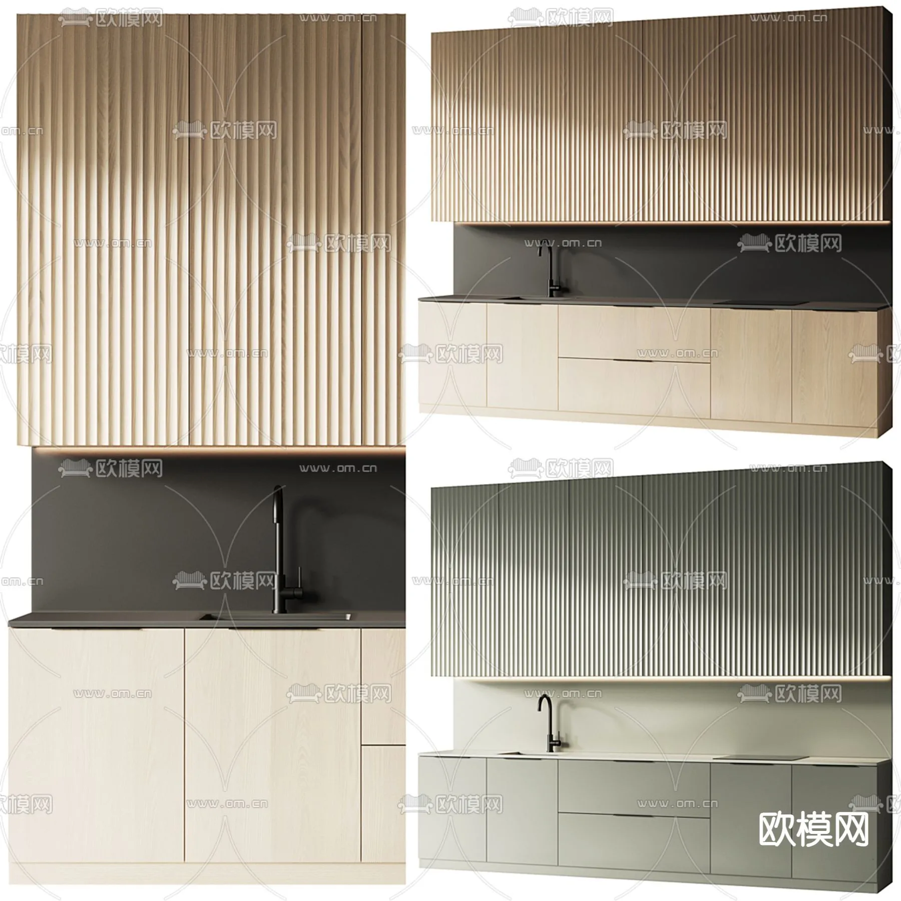 KITCHEN 3D MODELS - 3D Model For Interior Design - 11633