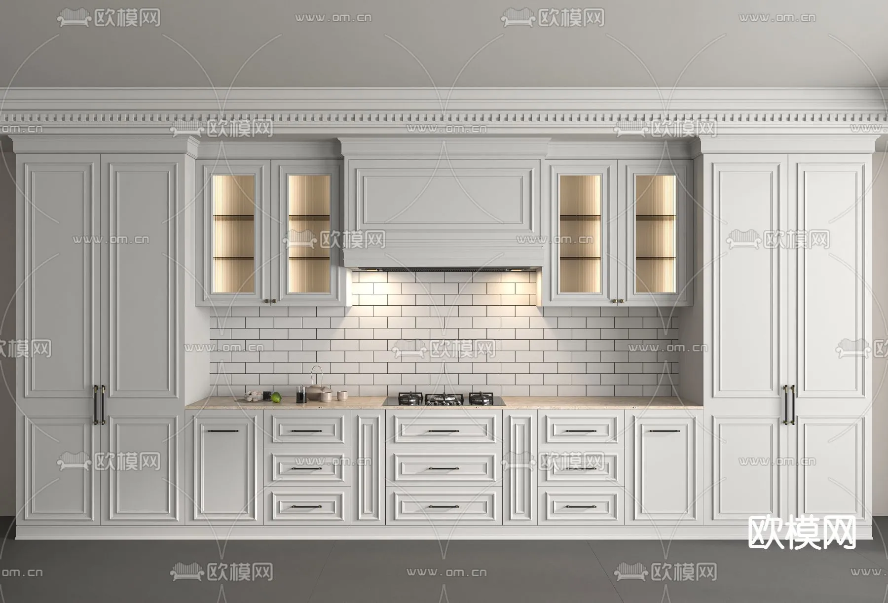 KITCHEN 3D MODELS - 3D Model For Interior Design - 11634