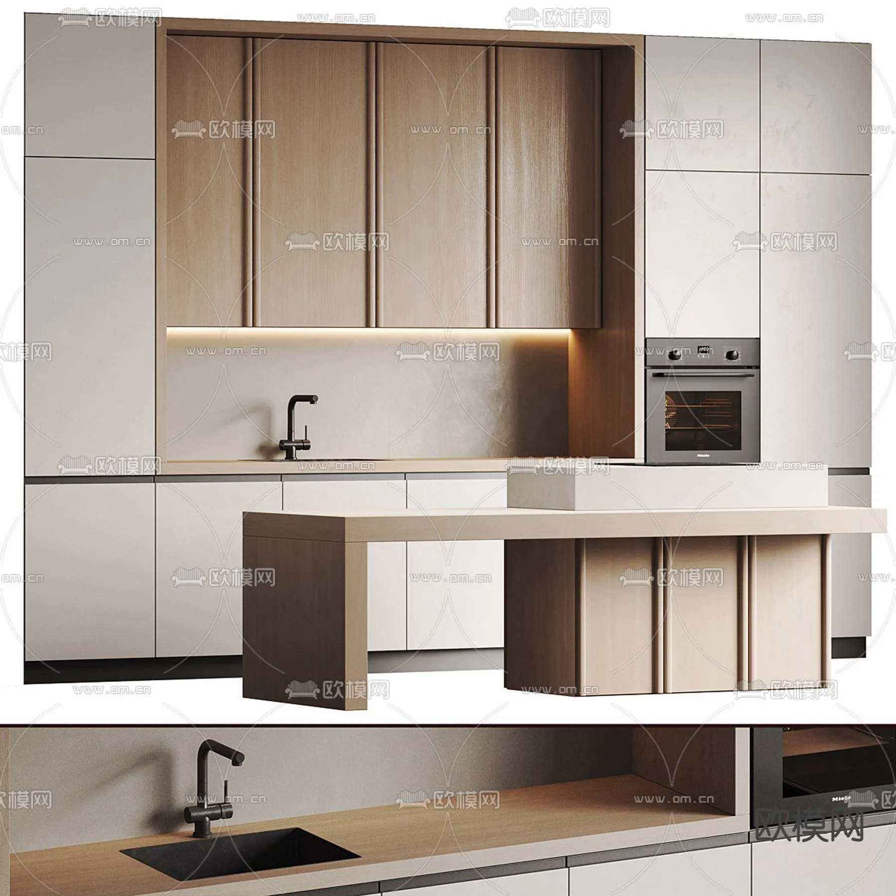 KITCHEN 3D MODELS - 3D Model For Interior Design - 11637