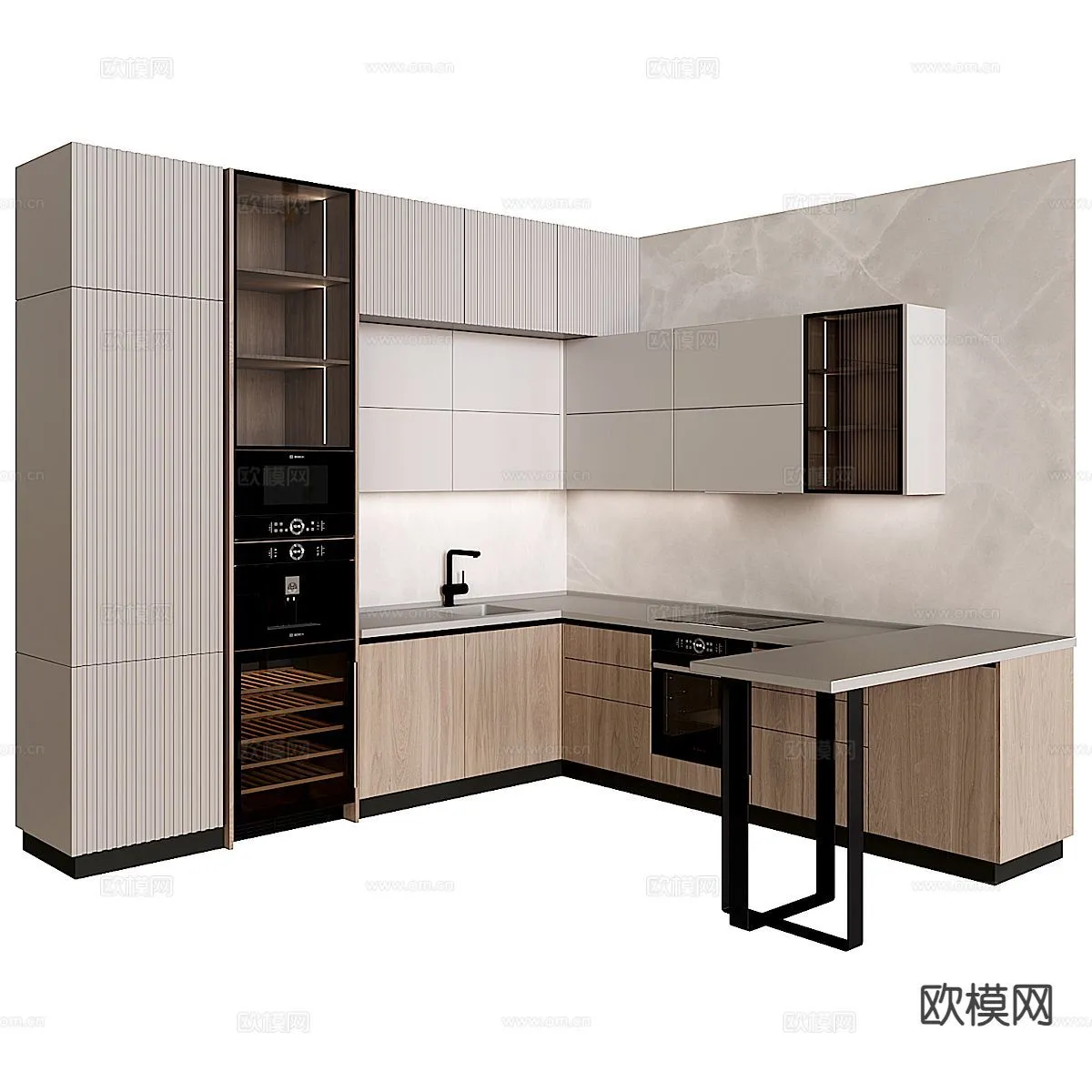 KITCHEN 3D MODELS - 3D Model For Interior Design - 11640