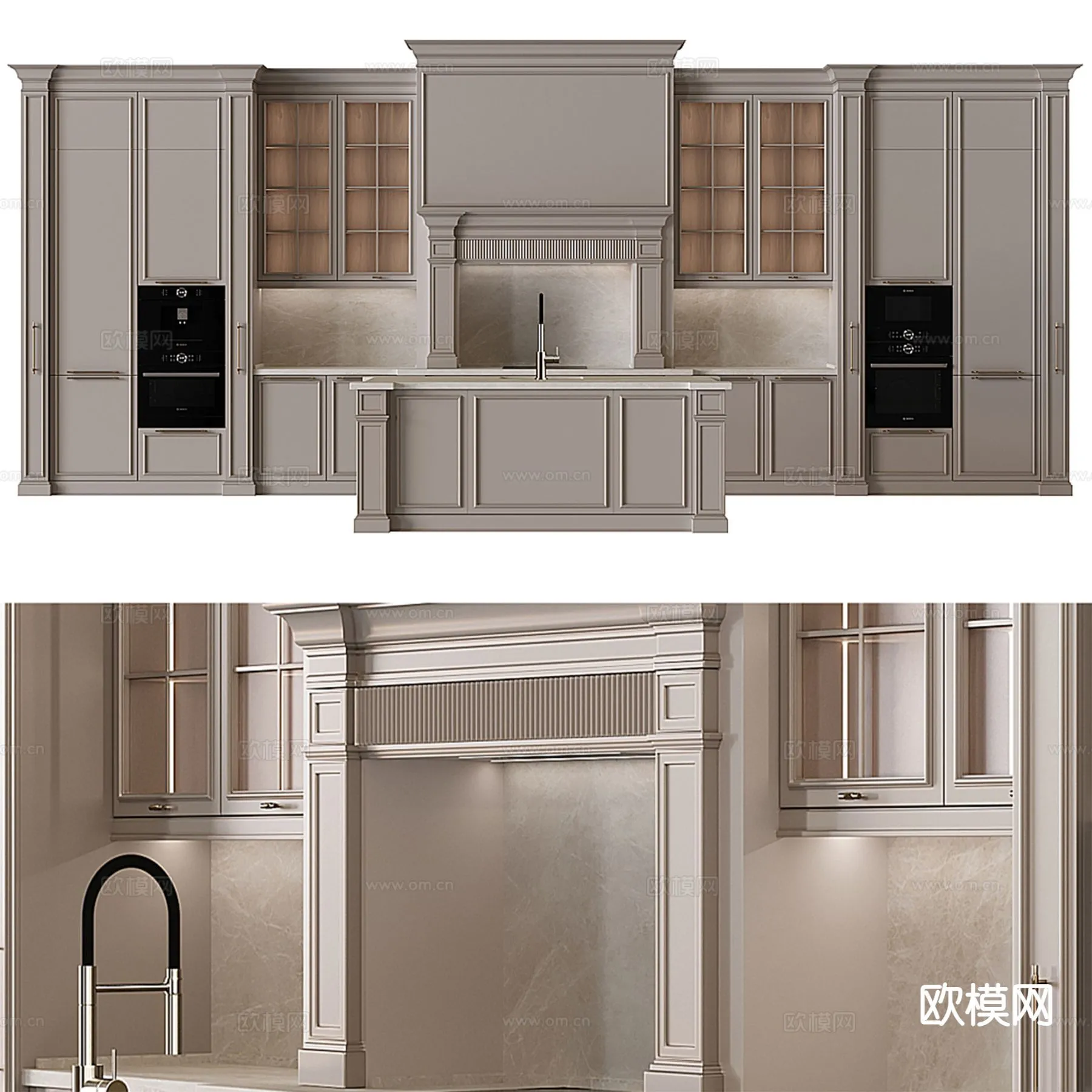 KITCHEN 3D MODELS - 3D Model For Interior Design - 11642