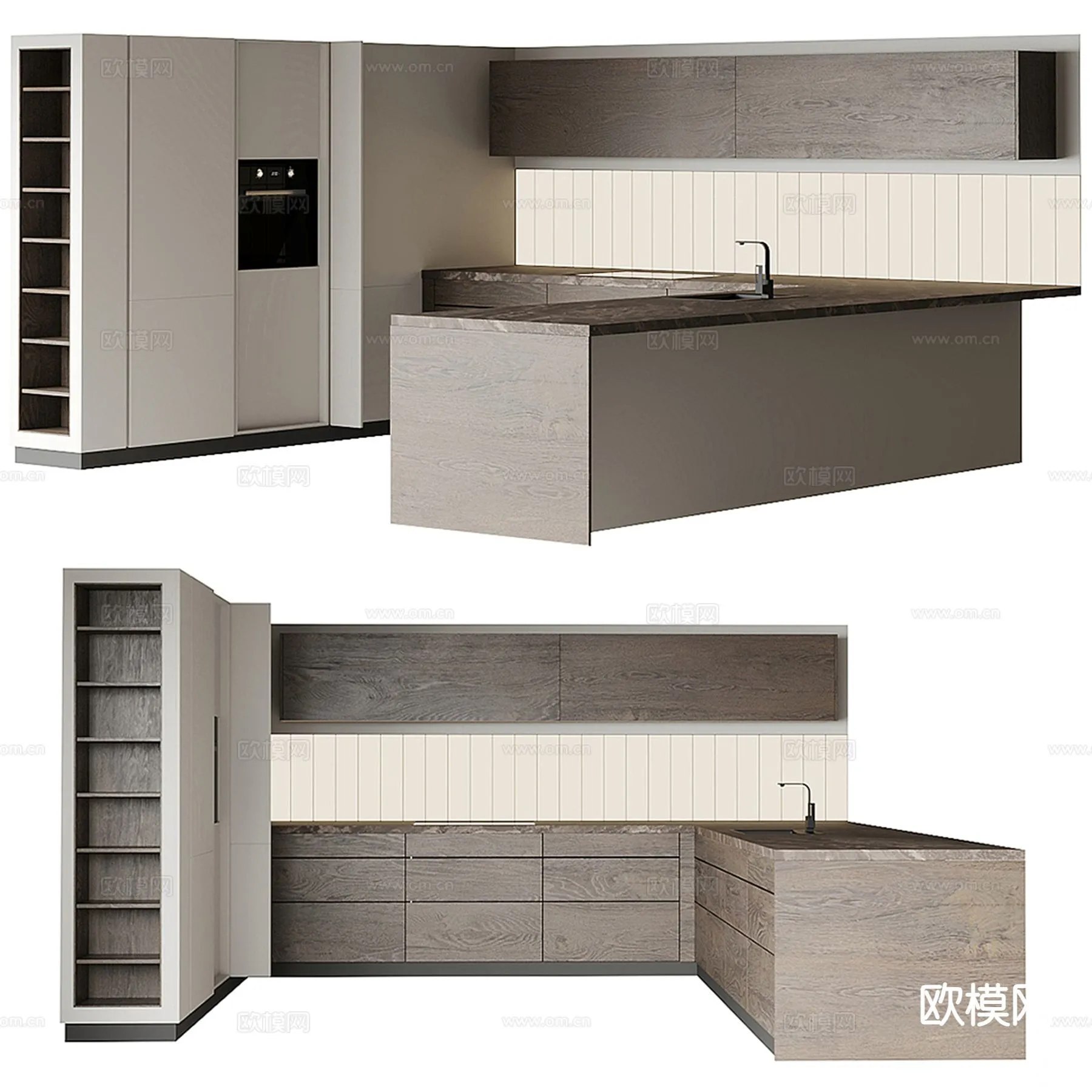 KITCHEN 3D MODELS - 3D Model For Interior Design - 11644