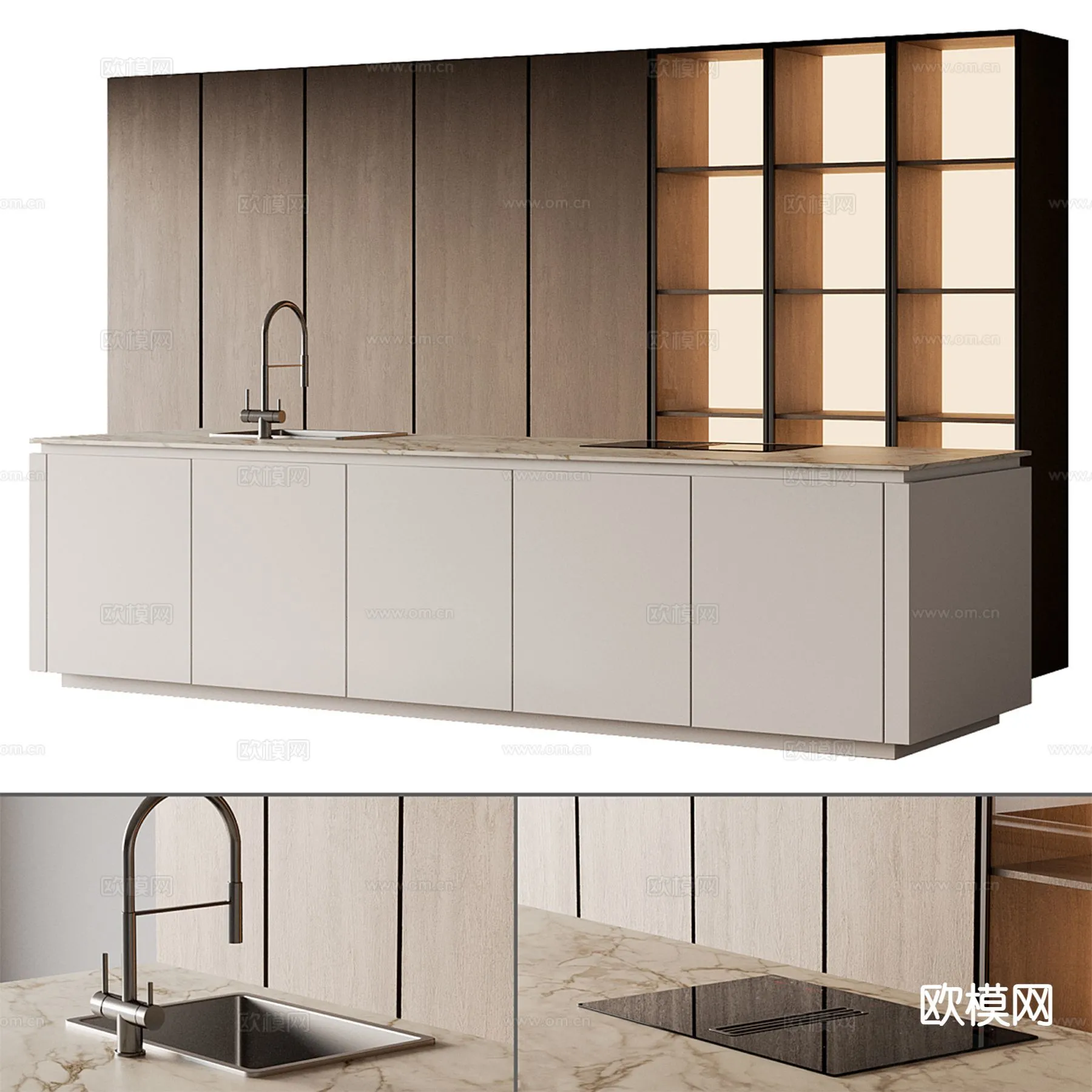 KITCHEN 3D MODELS - 3D Model For Interior Design - 11646