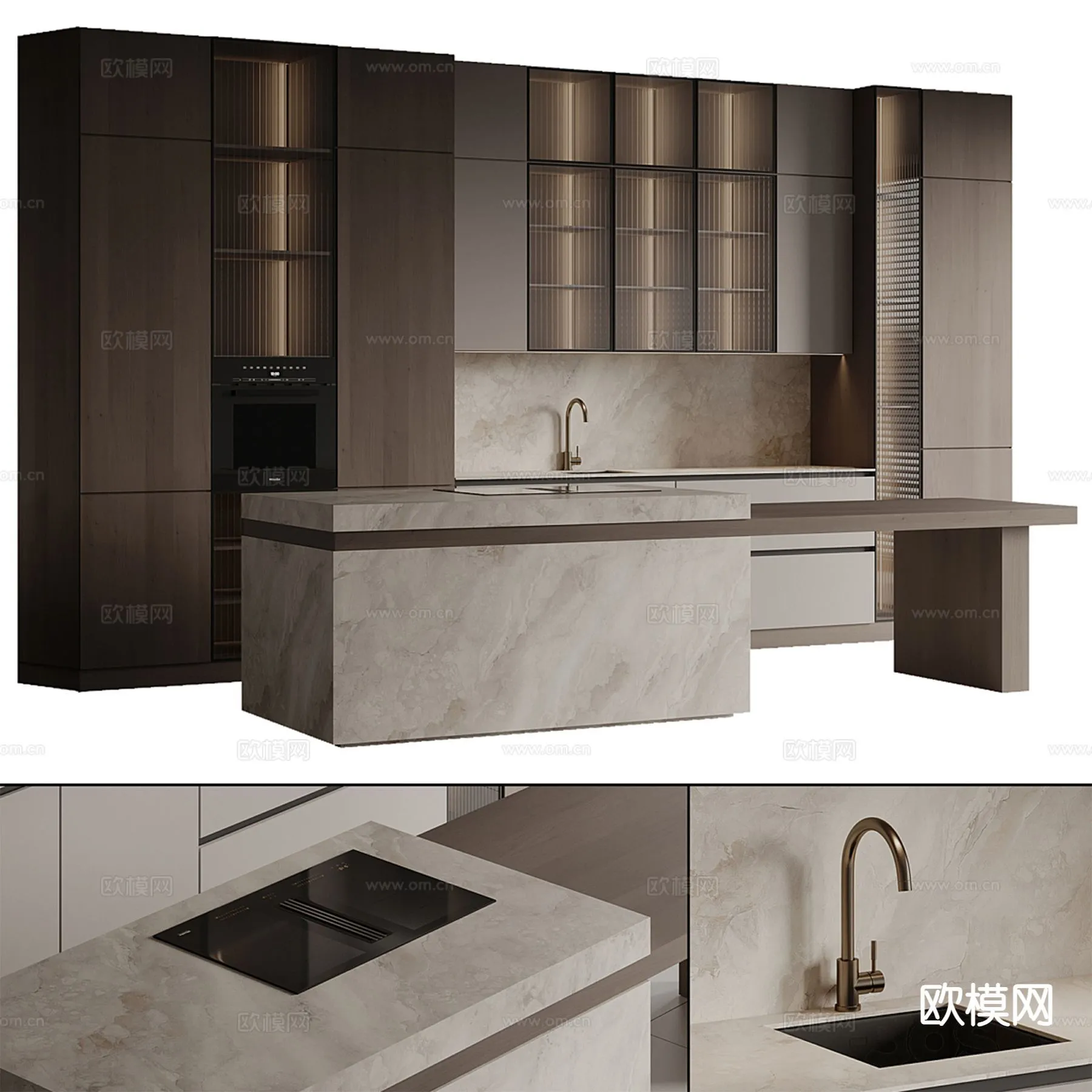 KITCHEN 3D MODELS - 3D Model For Interior Design - 11652