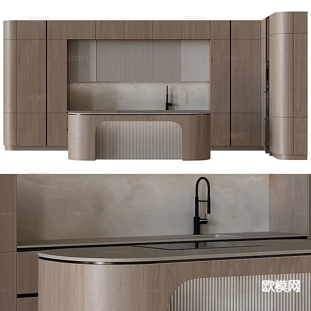 KITCHEN 3D MODELS - 3D Model For Interior Design - 11664