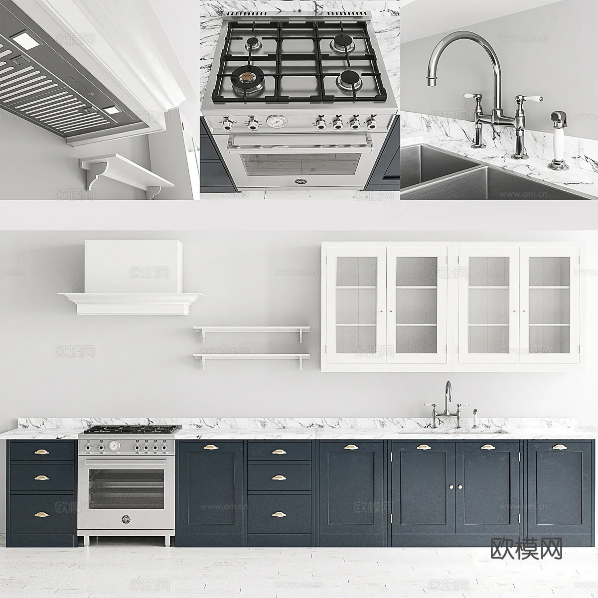 KITCHEN 3D MODELS - 3D Model For Interior Design - 11666