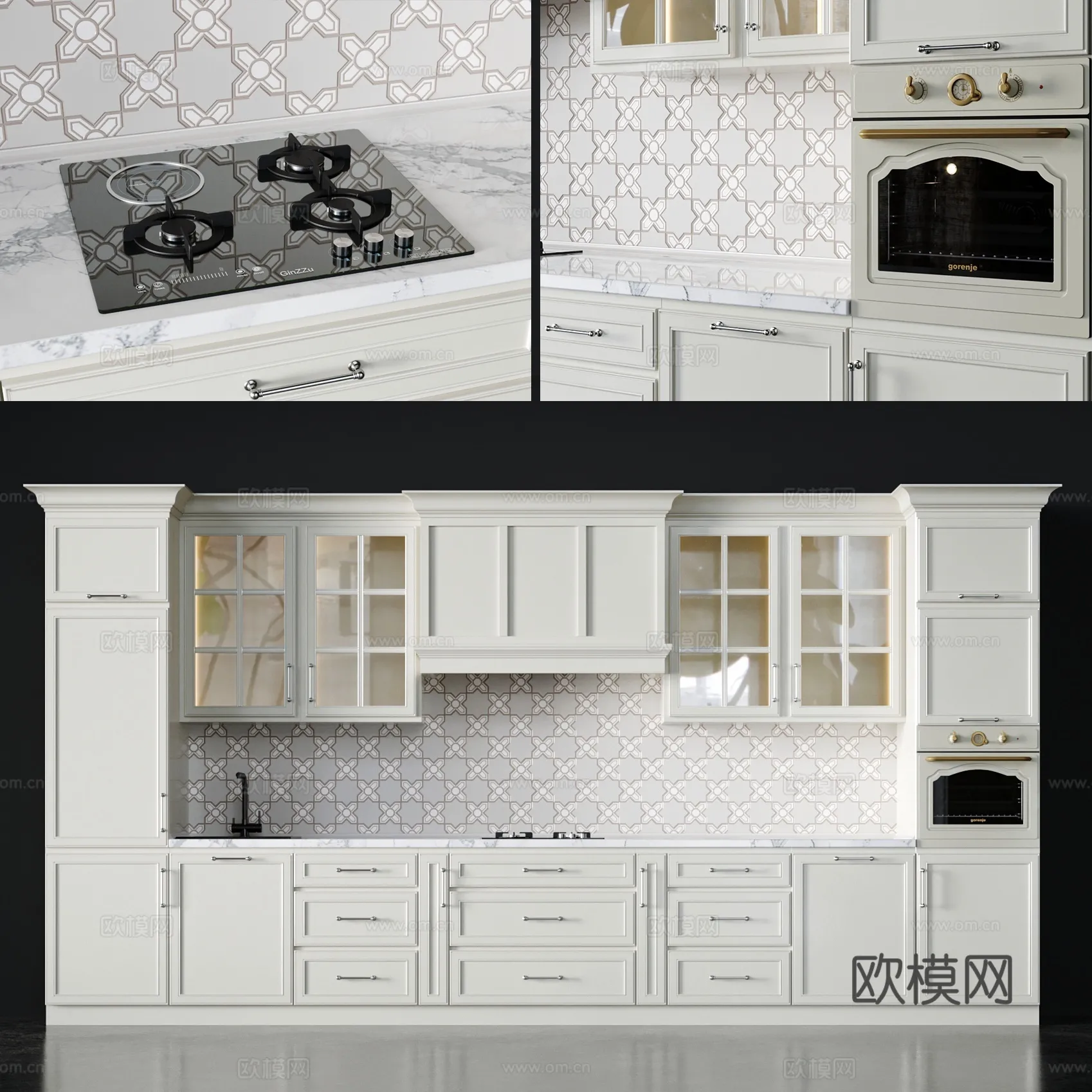 KITCHEN 3D MODELS - 3D Model For Interior Design - 11668