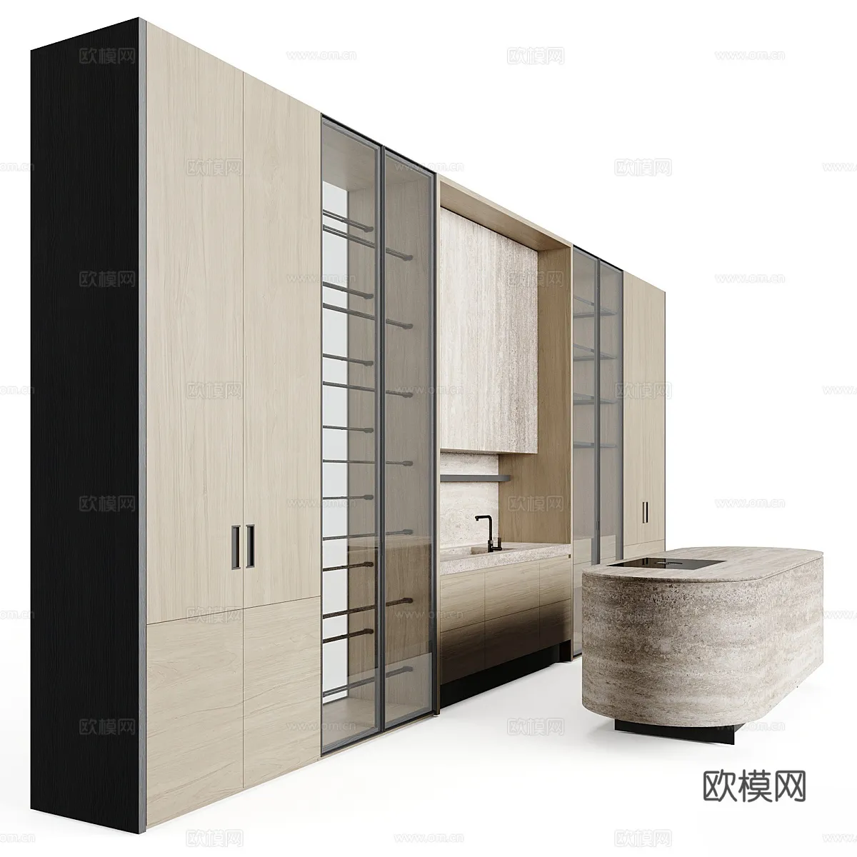 KITCHEN 3D MODELS - 3D Model For Interior Design - 11670