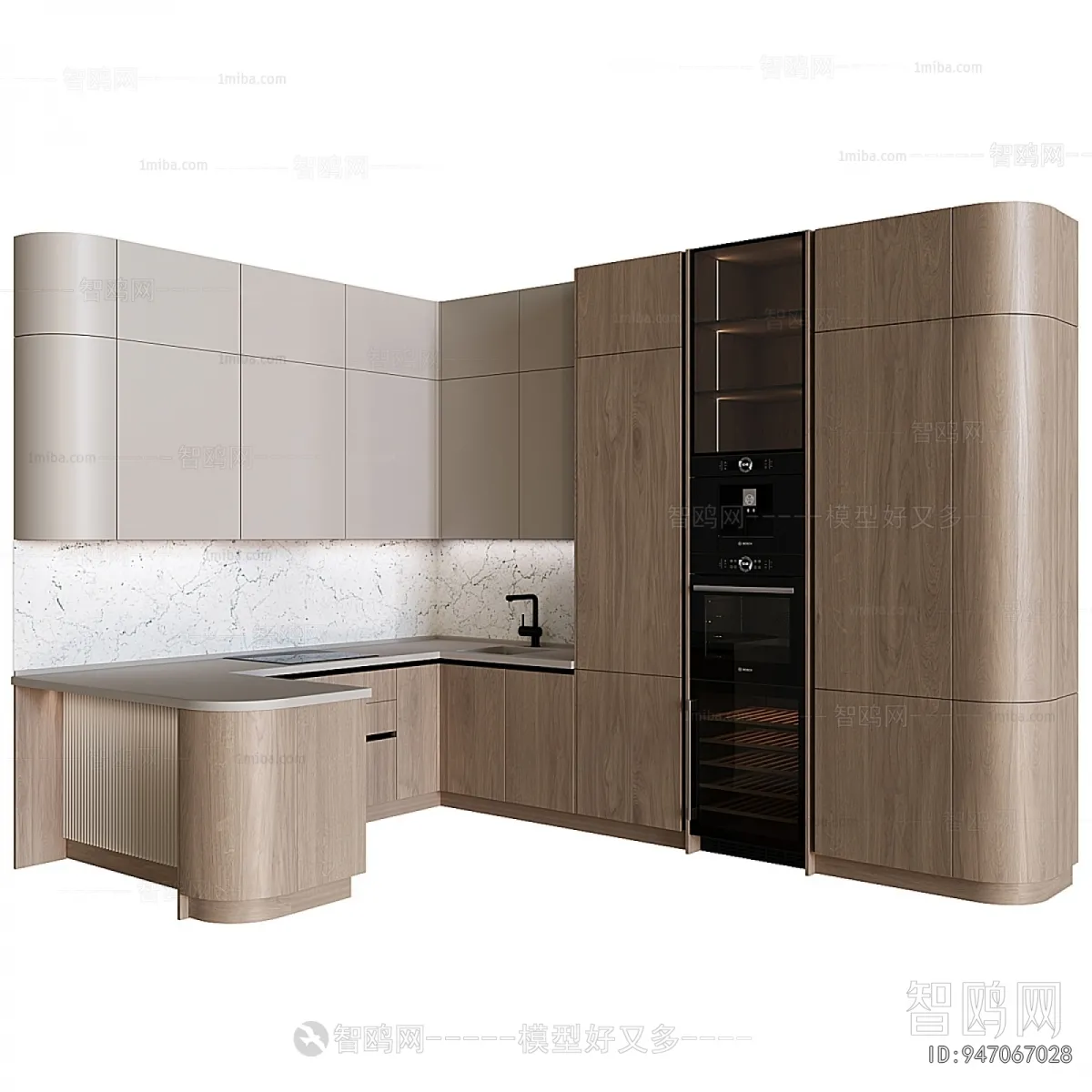 KITCHEN 3D MODELS - 3D Model For Interior Design - 11673