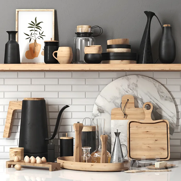 kitchen accessories 001 3D Model Free