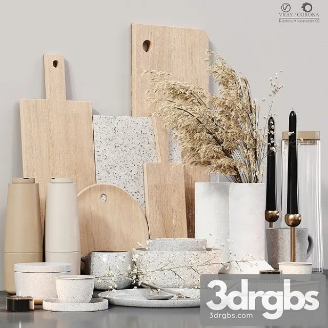 Kitchen Accessories 002 3D Model Free