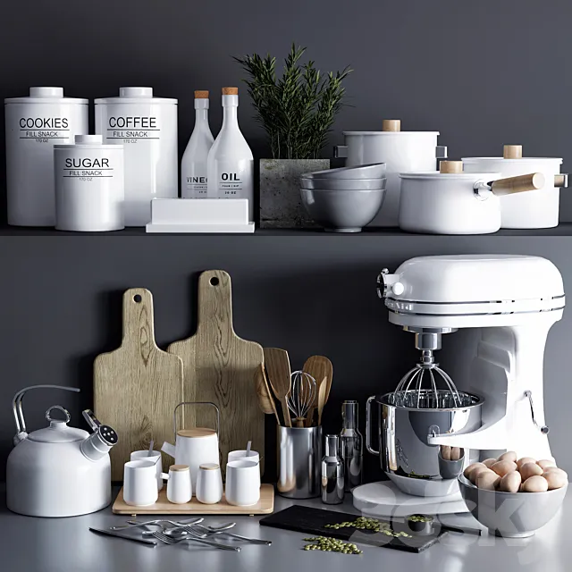 kitchen accessories 01 3D Model