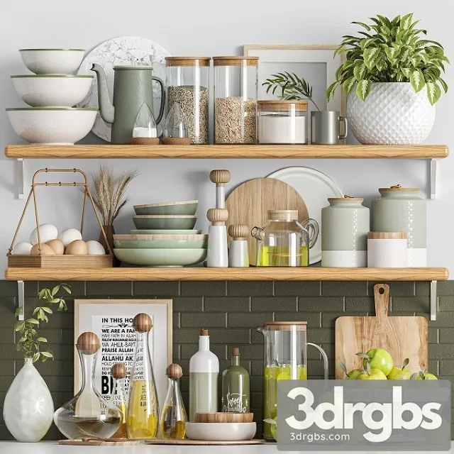 Kitchen Accessories 01 3D Model Free