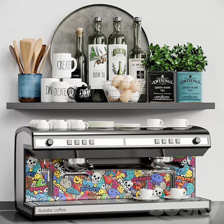 kitchen accessories 01 3D Model