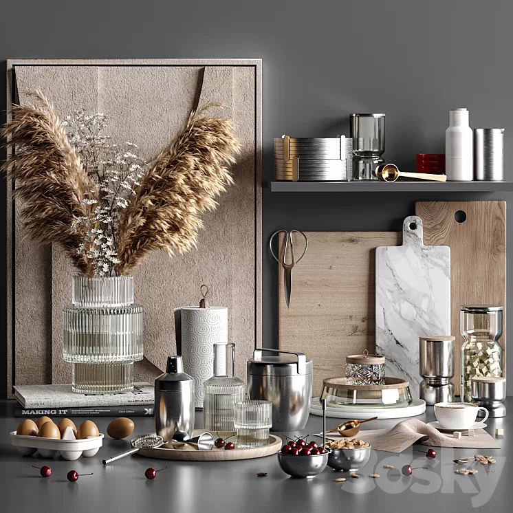 kitchen accessories 012 3D Model Free