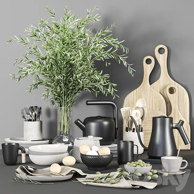 kitchen accessories 02 3D Model