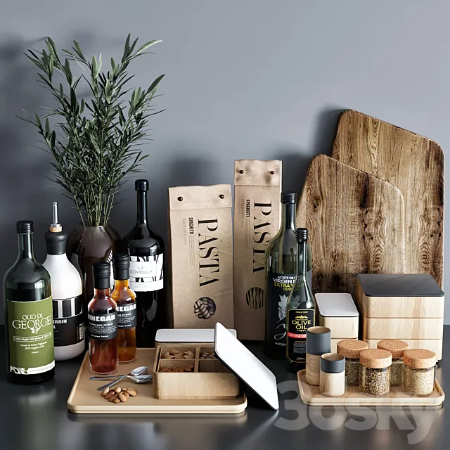 kitchen accessories 02 3DModel