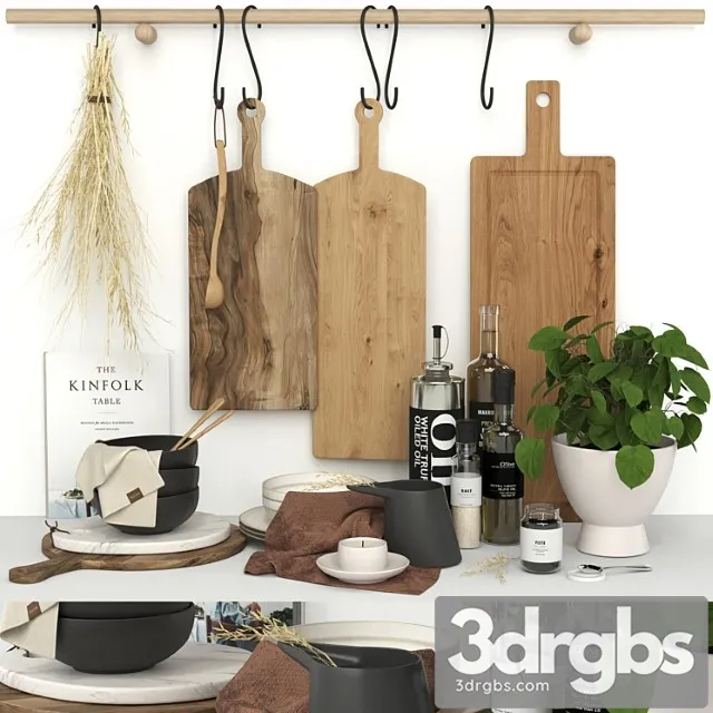 Kitchen Accessories 02 Decorative Set 17 1 3D Model Free