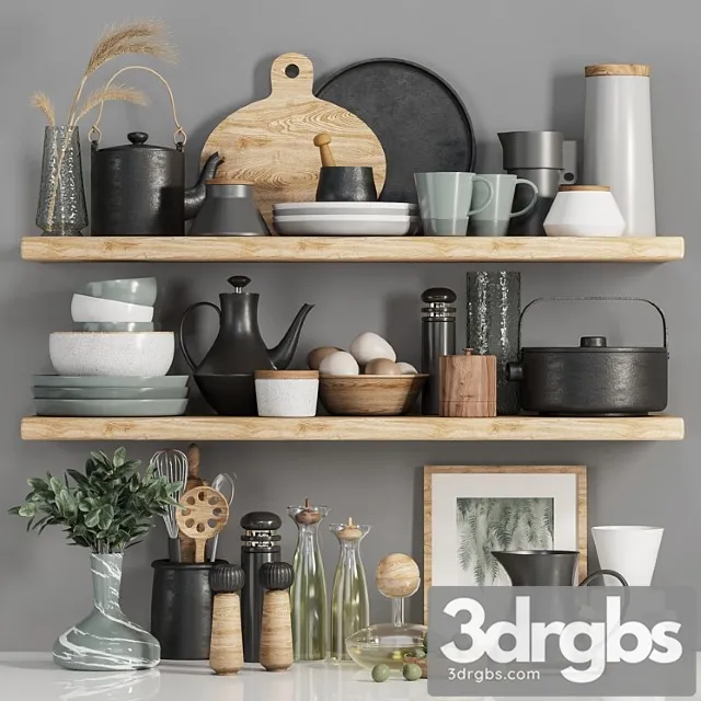 Kitchen Accessories 04 3D Model Free