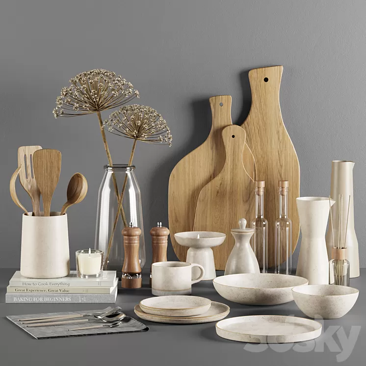 kitchen accessories 04 3D Model Free