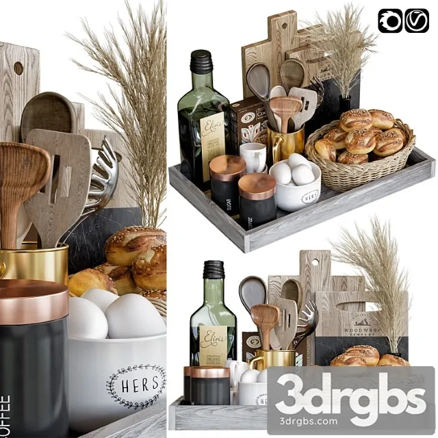 Kitchen Accessories 12 3D Model Free