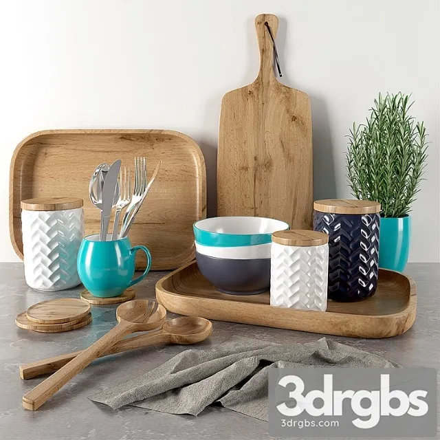 Kitchen accessories 2_3 3D Model Free