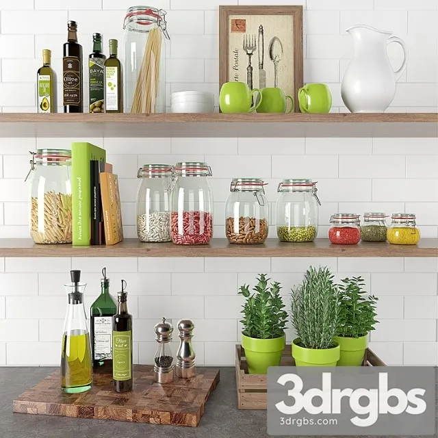Kitchen Accessories 3 3D Model Free
