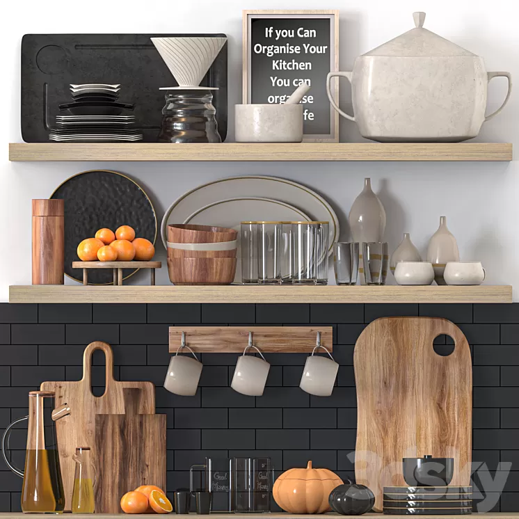 kitchen accessories 3D Model Free