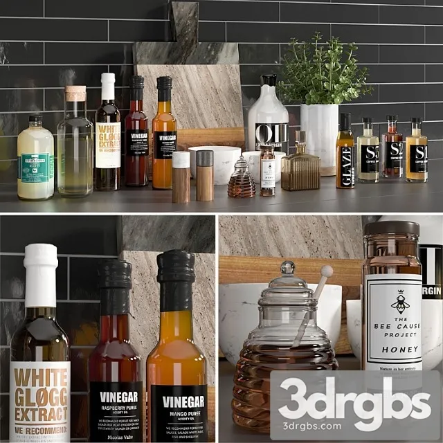 Kitchen accessories 7 3D Model Free