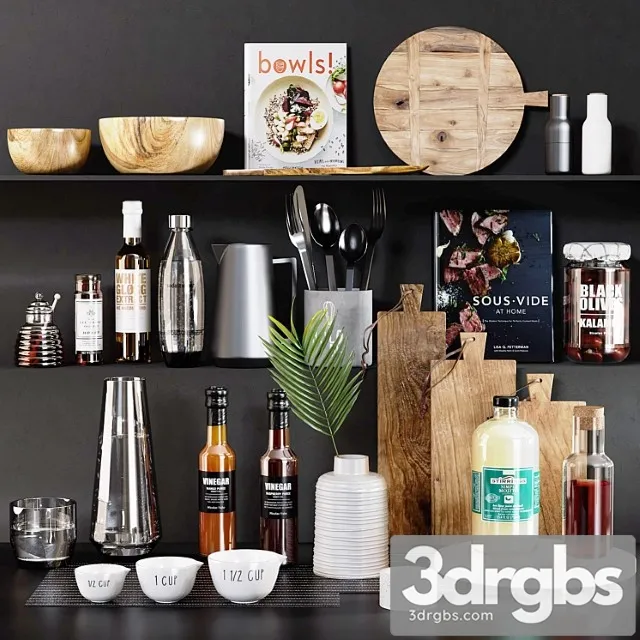 Kitchen accessories 9 3D Model Free
