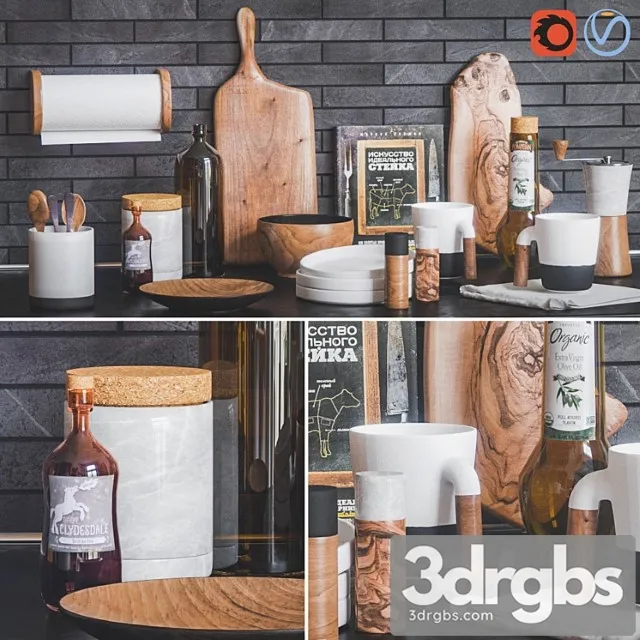 Kitchen Accessories Vol 1 2 3D Model Free