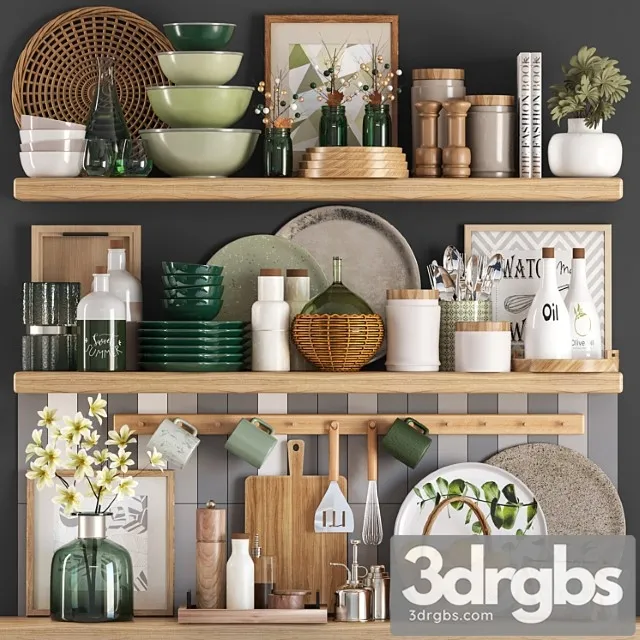 Kitchen accessories002 3D Model Free