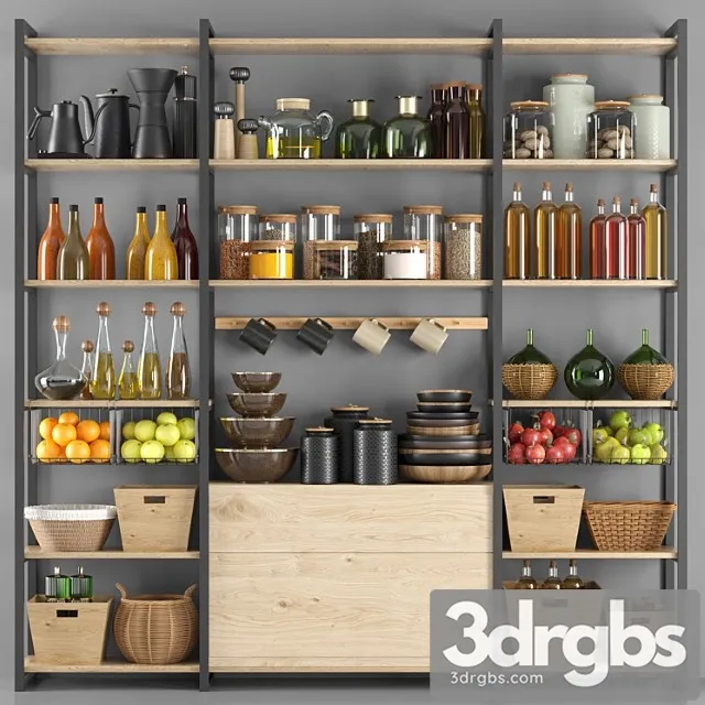 Kitchen Accessories012 Pantry 3D Model Free