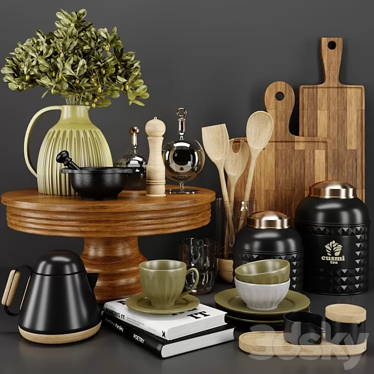 kitchen accessories02 3D Model Free