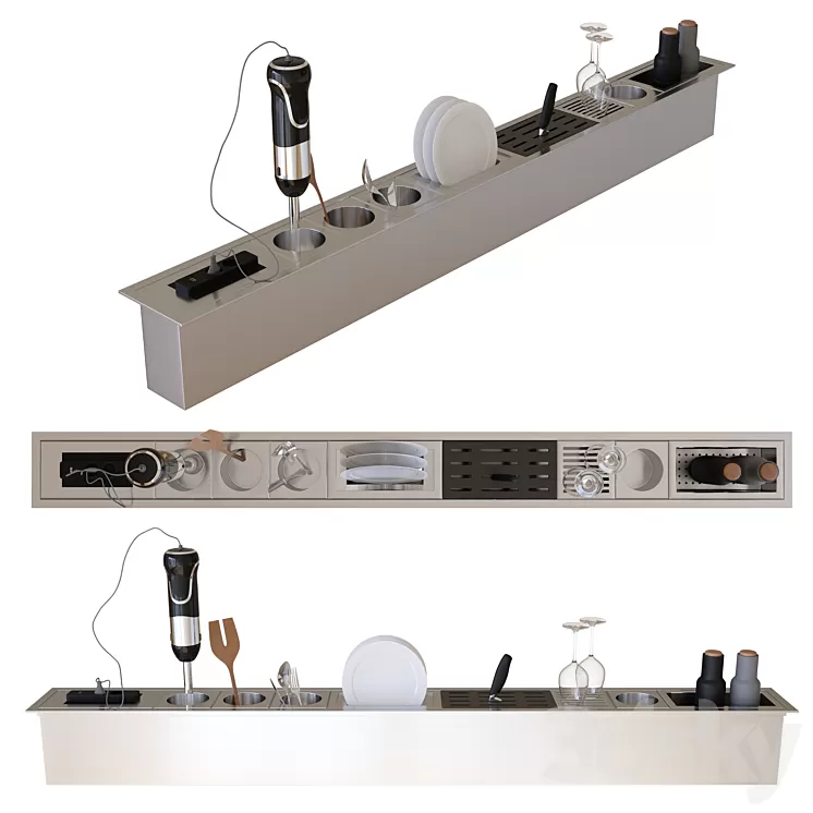 Kitchen Accessoriesed Channels 3D Model