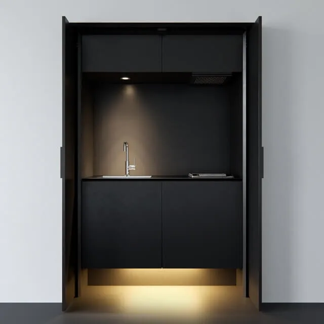 kitchen - Affilato Hide Kitchen + appliances 3D Model