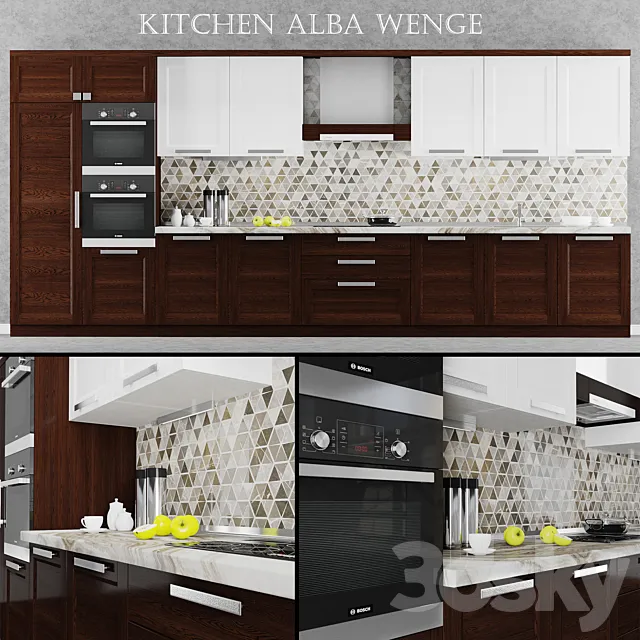 Kitchen Alba Wenge 3DModel