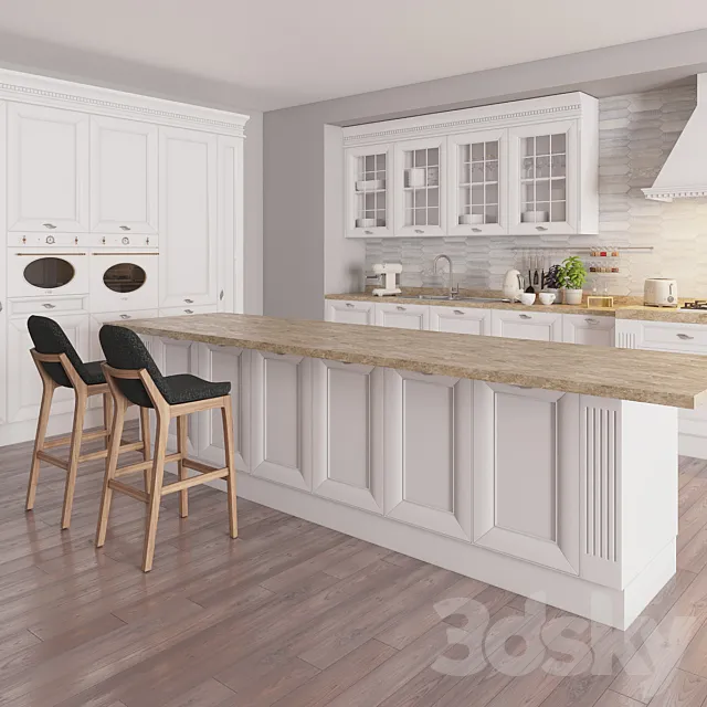 Kitchen Amelie New Bellini factory with decor 3DModel