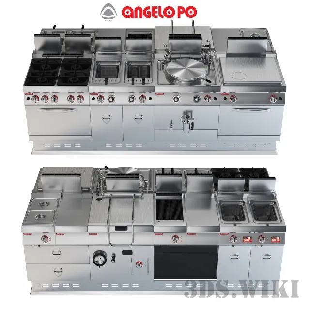 kitchen - Angelo Po Gamma cooking system 3D Model