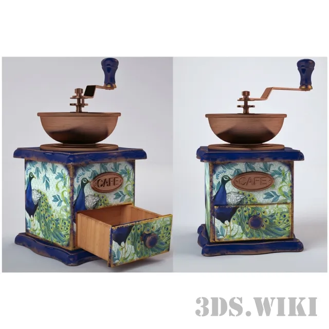 kitchen - Antique Manual Coffee Grinder 3D Model