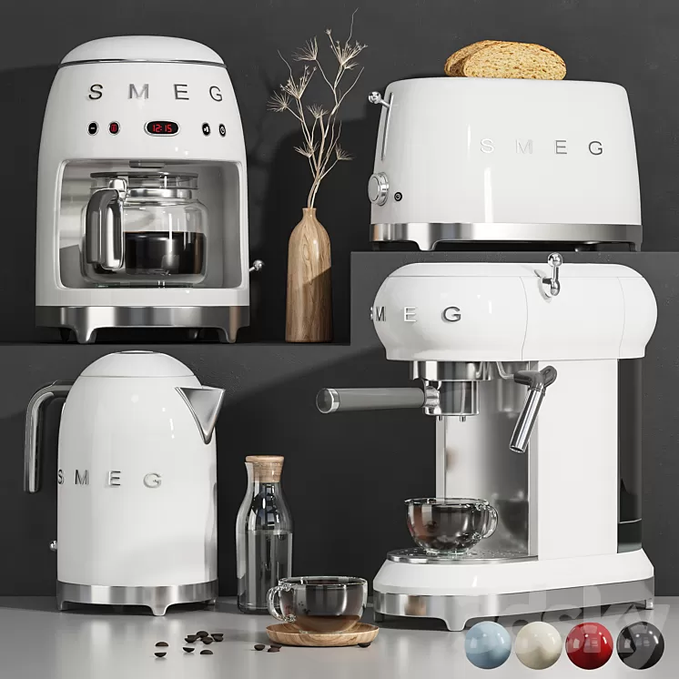 kitchen appliance-smeg 3D Model Free