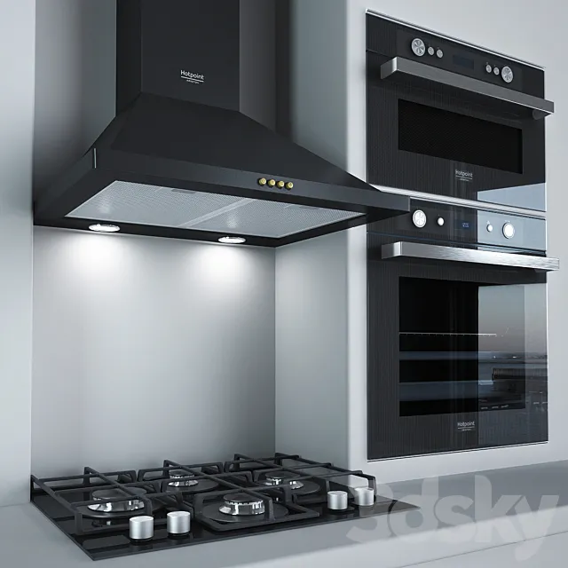 Kitchen appliances Ariston 2 3D Model