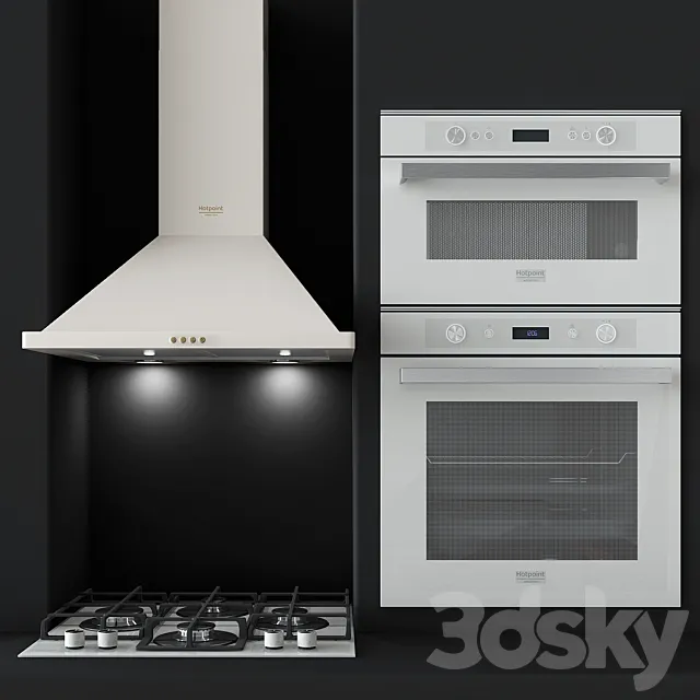 Kitchen appliances Ariston 3D Model