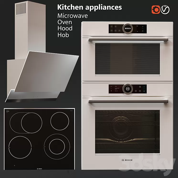 Kitchen Appliances BOSCH 3D Model