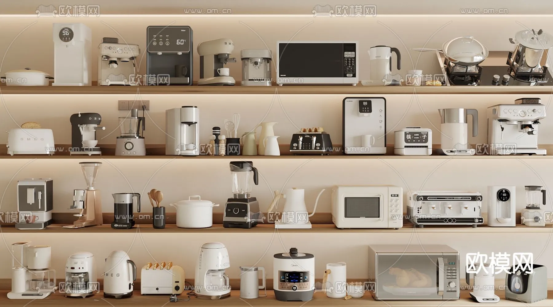 Kitchen Appliances for Interior Design - 3DS Max Models - 011