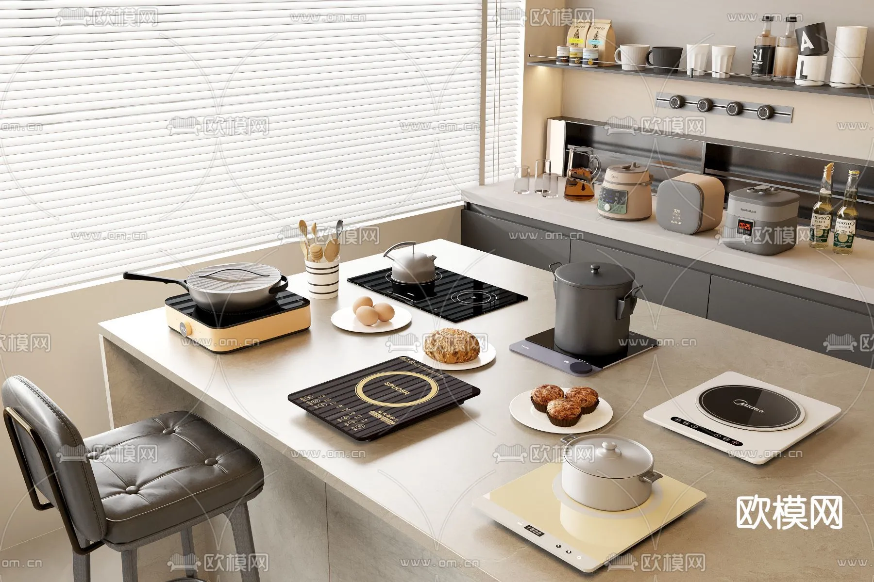 Kitchen Appliances for Interior Design - 3DS Max Models - 017