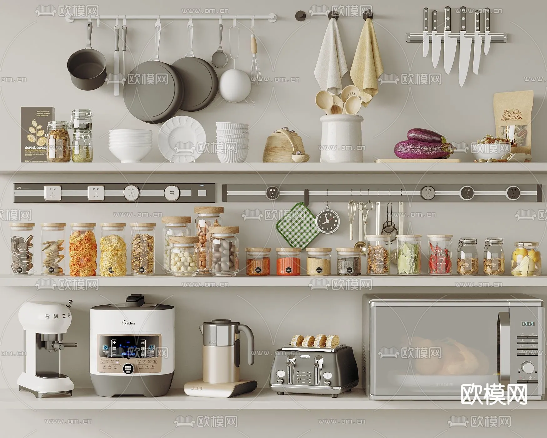 Kitchen Appliances for Interior Design - 3DS Max Models - 045