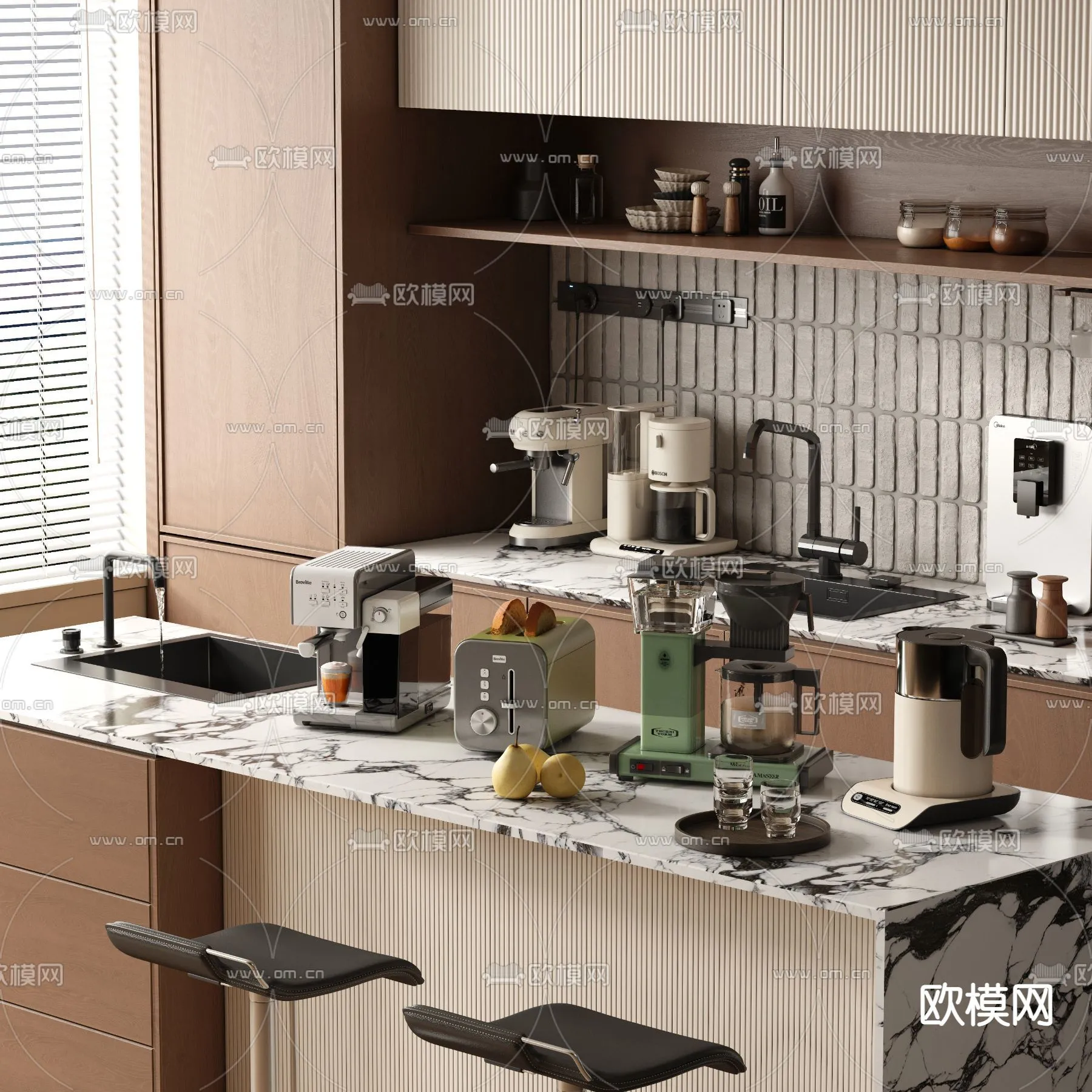 Kitchen Appliances for Interior Design - 3DS Max Models - 061