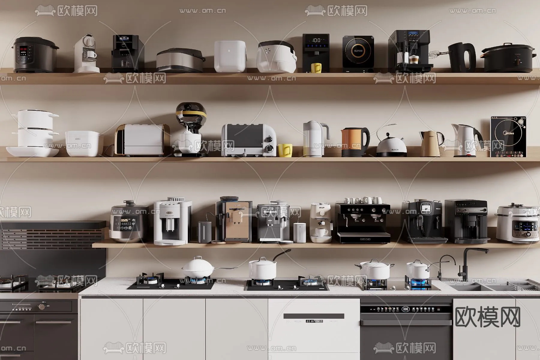 Kitchen Appliances for Interior Design - 3DS Max Models - 064