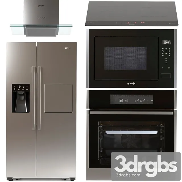 Kitchen Appliances Set Gorenje 2 3D Model Free